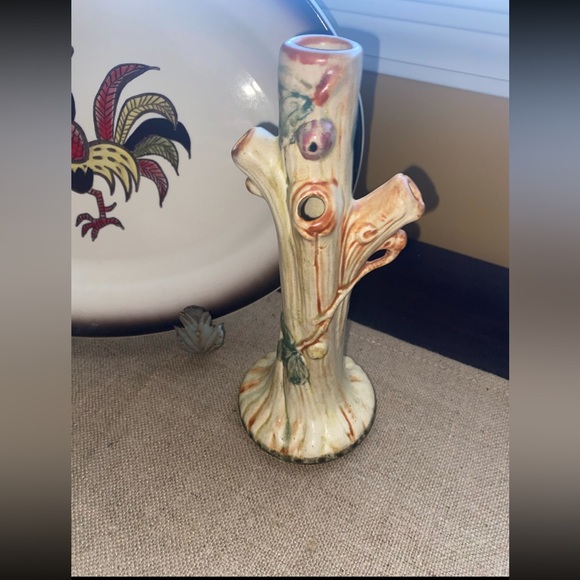 Vintage bud vase , Unique decor , tree trunk - Picture 2 of 9